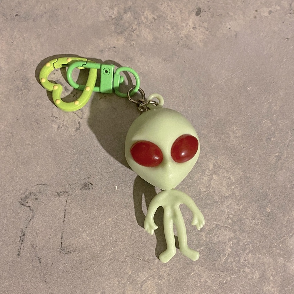 Green Alien Keychain Purse Charm